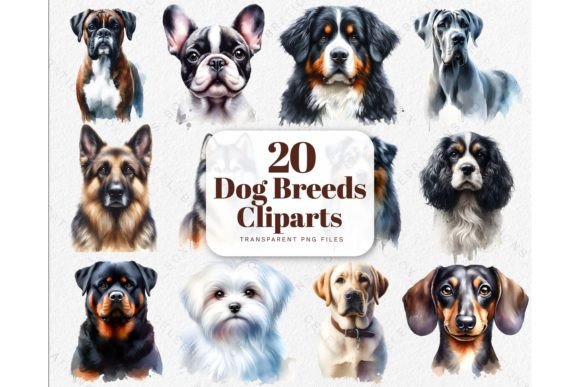 Download Watercolor Puppy Dogs Breeds PNG Clipart - Dogs Collection