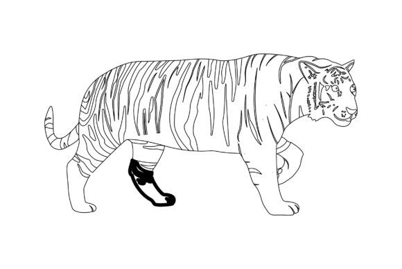 Download Tiger Vector Design Outline - Tiger vector Collection